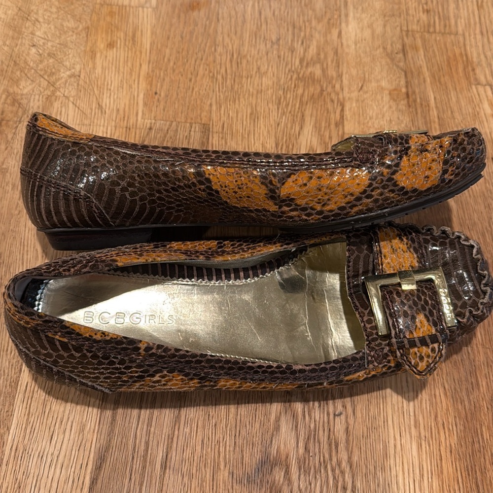 BCBGirls Snakeskin Buckle Flats - Picture 3 of 10